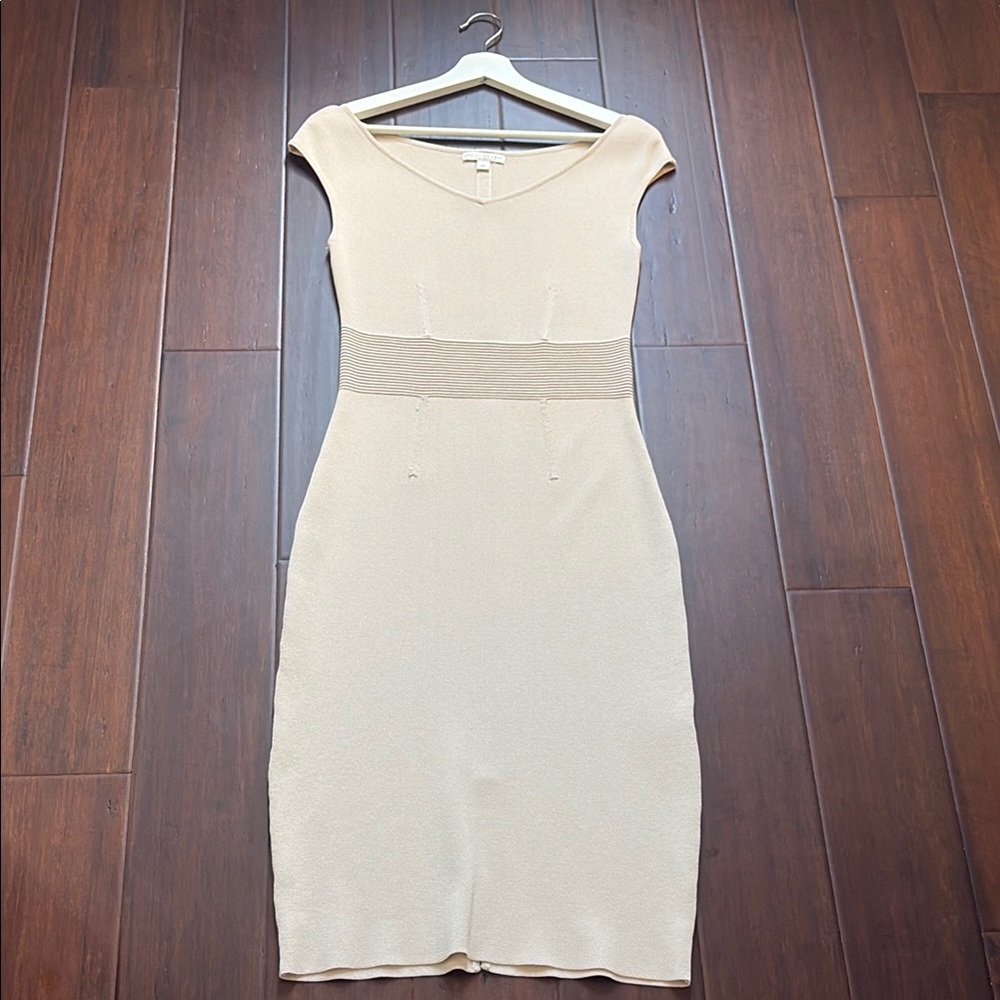 Chic Beige Midi Dress